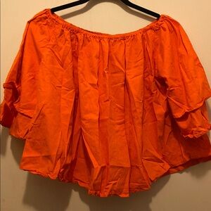 Orange Off-Shoulder Women's Top